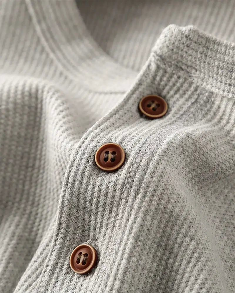 Camiseta henley de manga larga Camden - LOVRA DESIGN