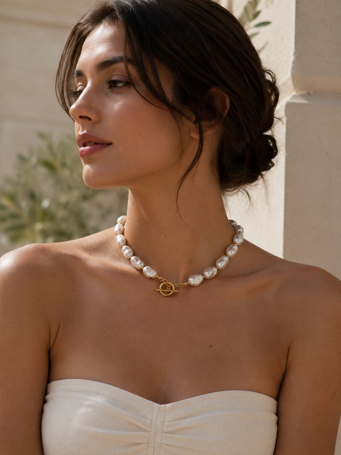 Collar de Perlas con Cierre de Palanca