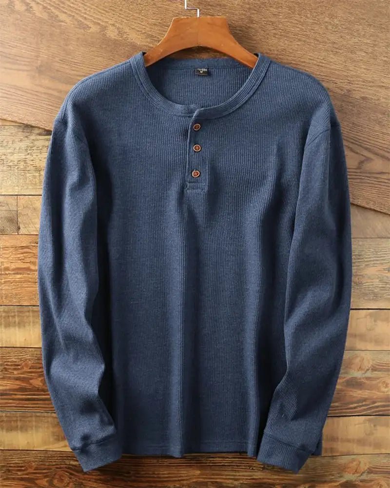 Camiseta henley de manga larga Camden - LOVRA DESIGN