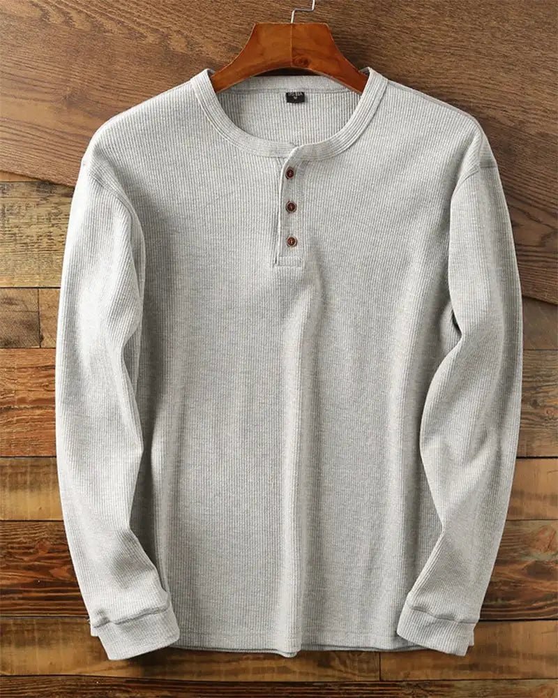 Camiseta henley de manga larga Camden - LOVRA DESIGN