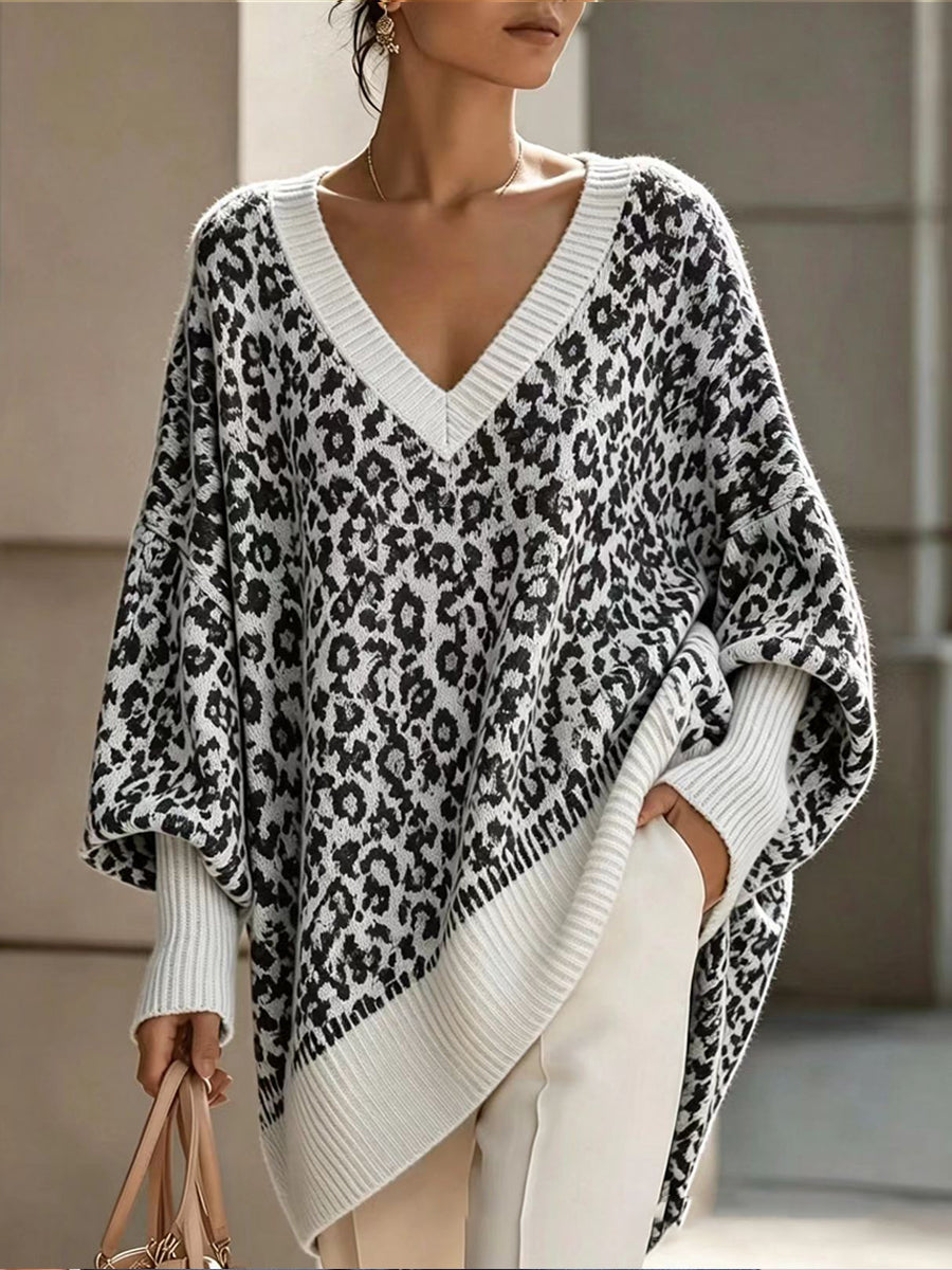Top de Punto con Cuello Alto Abotonado y Rayas