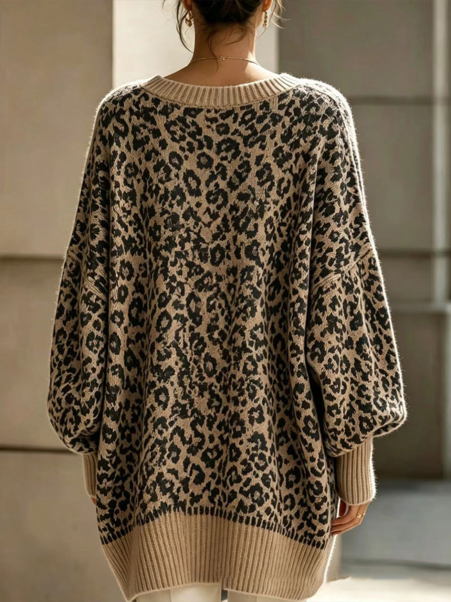 Top de Punto con Cuello Alto Abotonado y Rayas