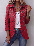 Degradé Red Cashmere Ruffle Jacket