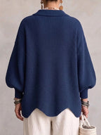 Cárdigan de Punto Oversize con Botones Metálicos