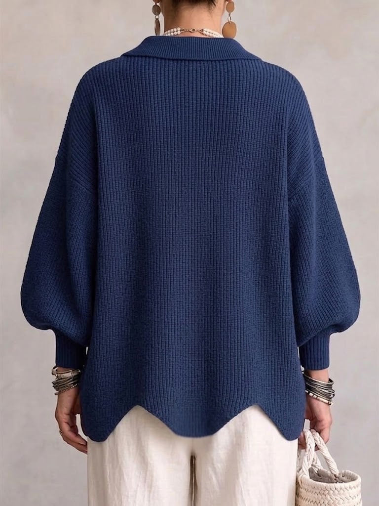 Cárdigan de Punto Oversize con Botones Metálicos