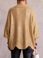 Cárdigan de Punto Oversize con Botones Metálicos