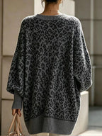 Top de Punto con Cuello Alto Abotonado y Rayas