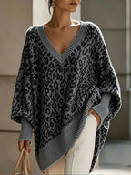 Top de Punto con Cuello Alto Abotonado y Rayas