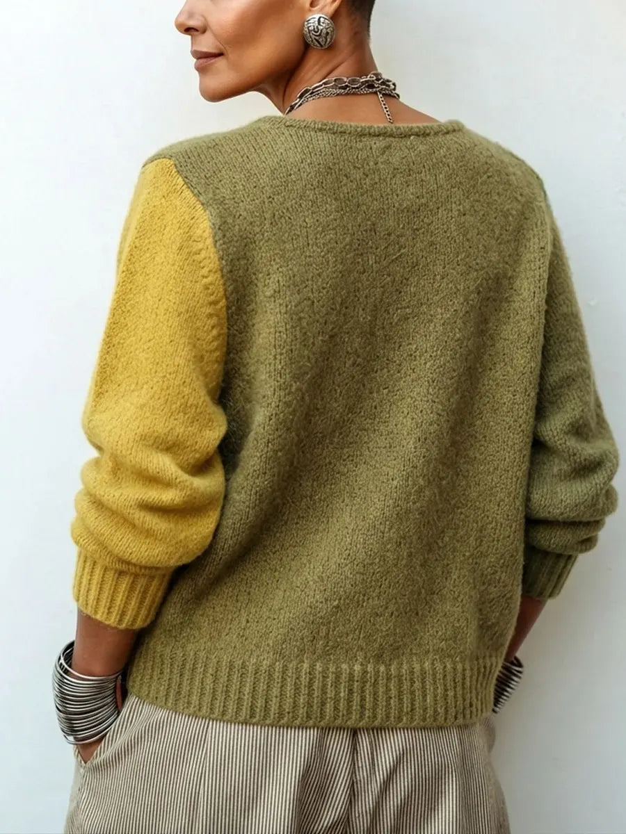 Jersey de Punto Bicolor Asimétrico