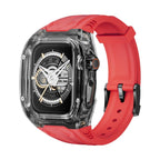 Correa y carcasa para Apple Watch, estilo Richard Mille, caja transparente, TPU flexible, modelo Jankre