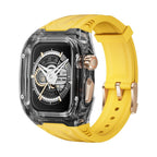 Correa y carcasa para Apple Watch, estilo Richard Mille, caja transparente, TPU flexible, modelo Jankre