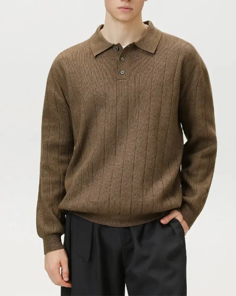 Polo de punto Maron - LOVRA DESIGN
