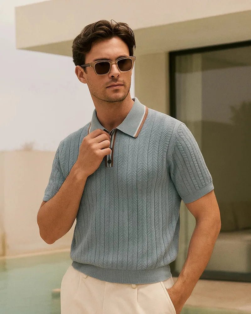 Polo de punto en espiga Rivoli - LOVRA DESIGN
