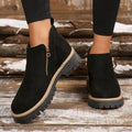 Botas de mujer con puntera redonda y cremallera lateral - LOVRA DESIGN