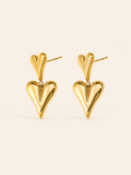 Pendientes de Corazón Pulido