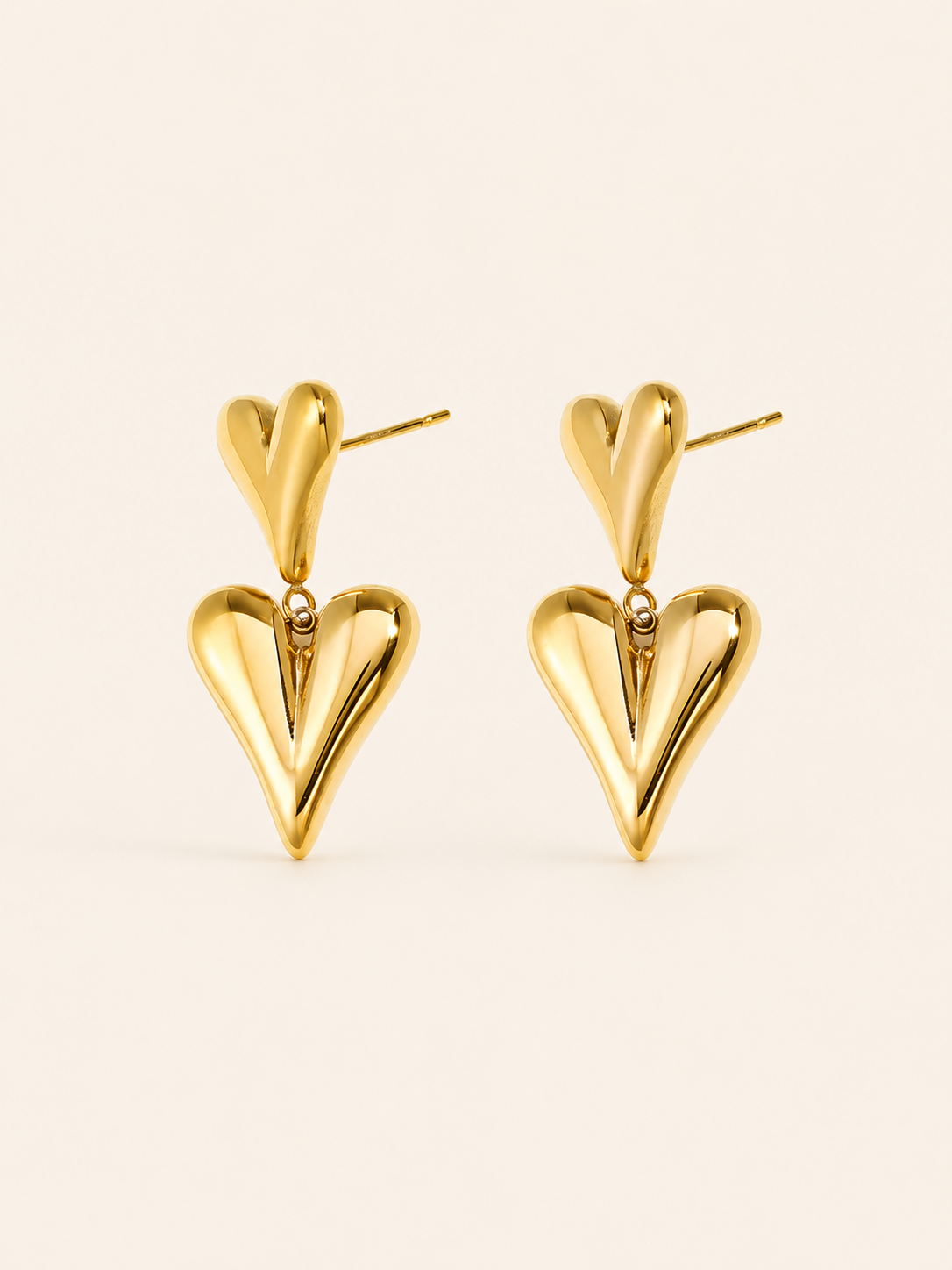 Pendientes de Corazón Pulido