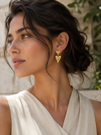 Pendientes de Corazón Pulido