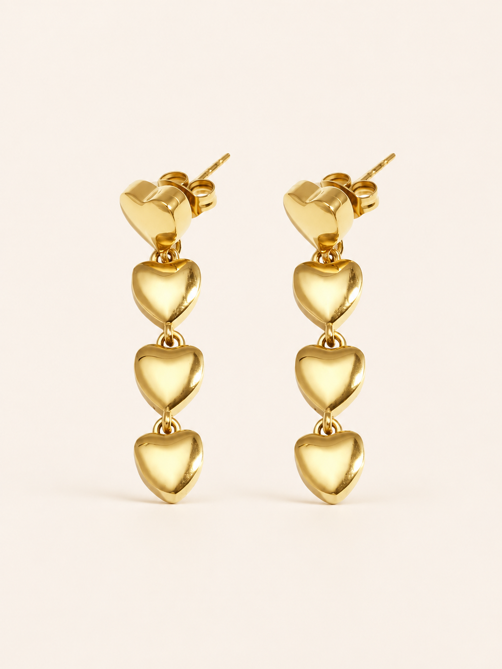 Pendientes con Tres Corazones
