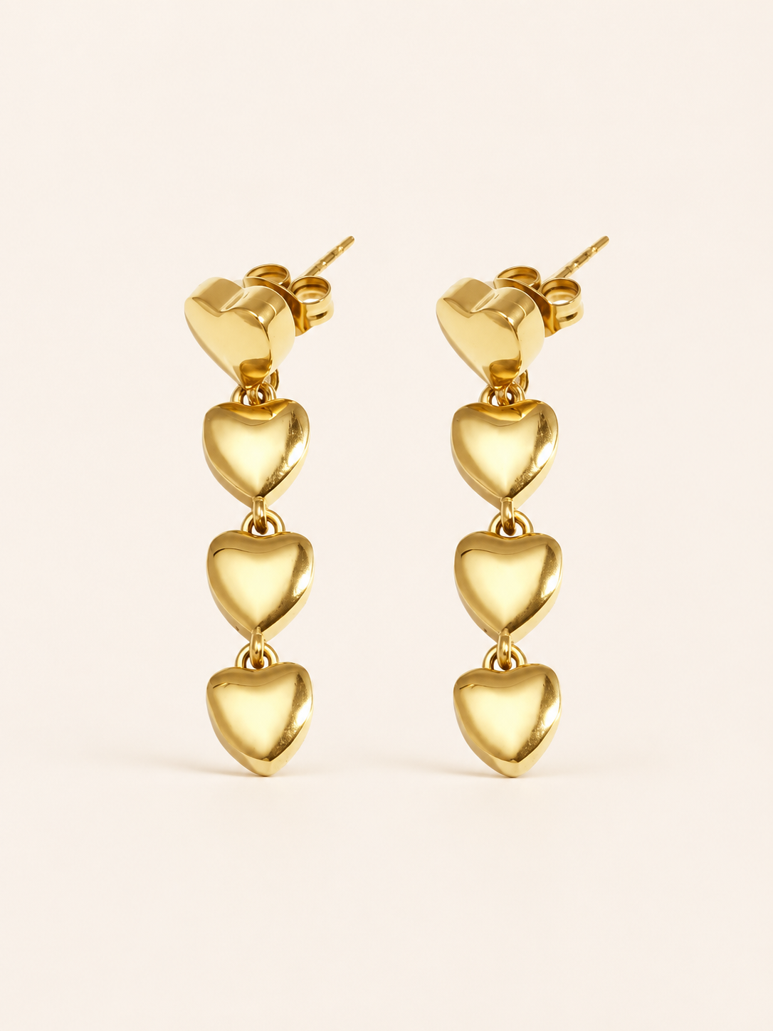 Pendientes con Tres Corazones