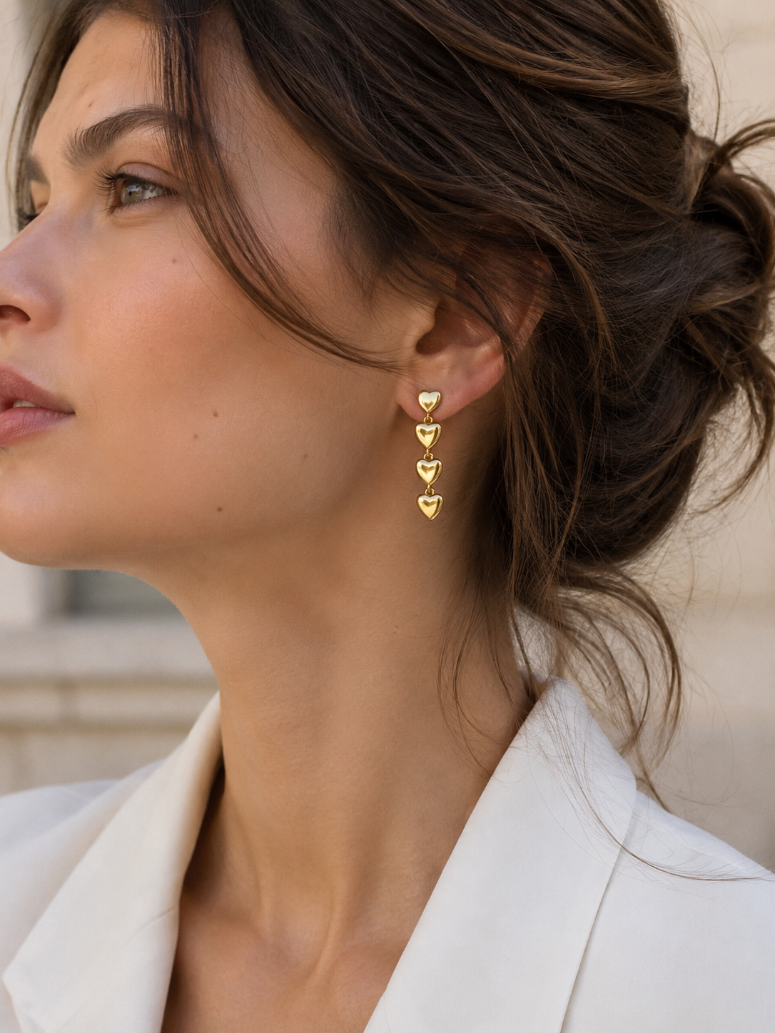 Pendientes con Tres Corazones
