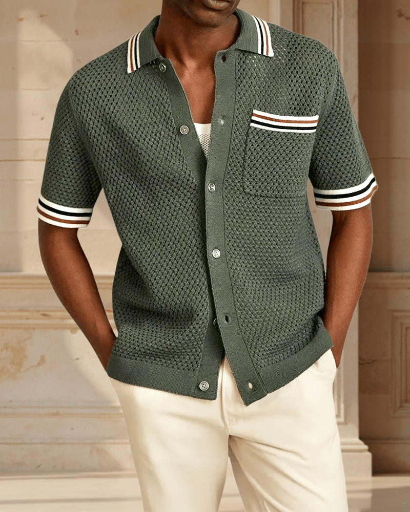 Camisa polo de crochet Martin Laurent - LOVRA DESIGN
