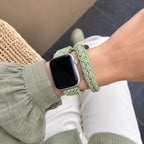 Correa Apple Watch de doble vuelta trenzada elástica, cierre de hebilla, modelo Abzine
