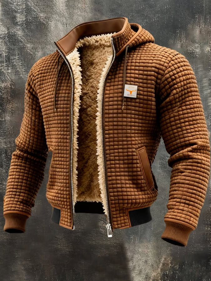Chaqueta retro con capucha y cremallera - LOVRA DESIGN
