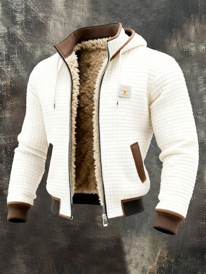Chaqueta retro con capucha y cremallera - LOVRA DESIGN