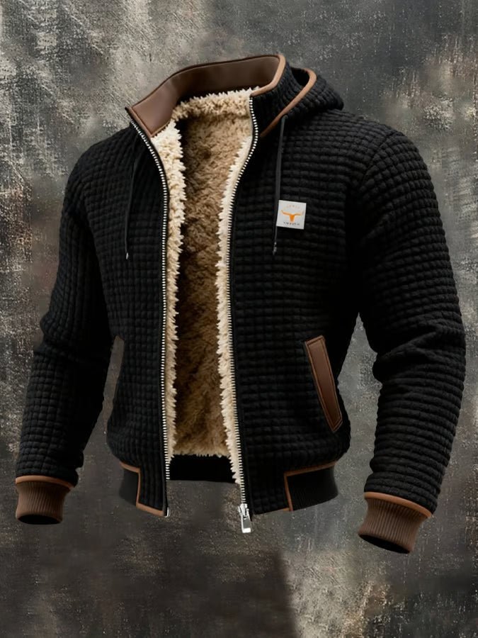 Chaqueta retro con capucha y cremallera - LOVRA DESIGN