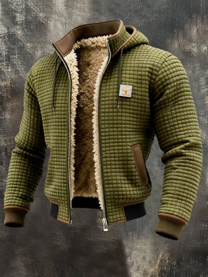 Chaqueta retro con capucha y cremallera - LOVRA DESIGN