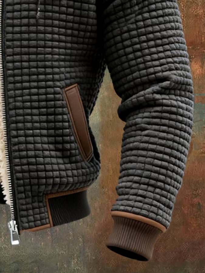 Chaqueta retro con capucha y cremallera - LOVRA DESIGN