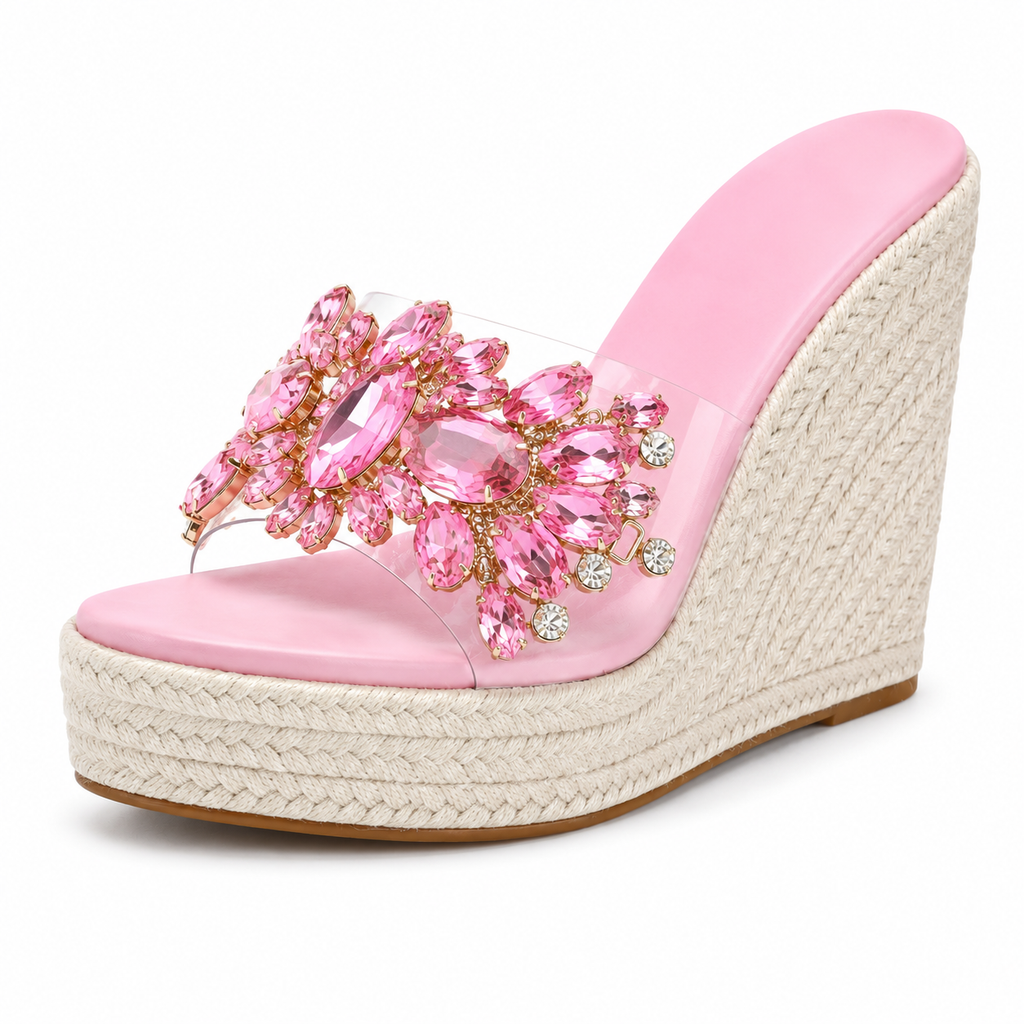 Sandalias de Cuña Riviera con Cristales