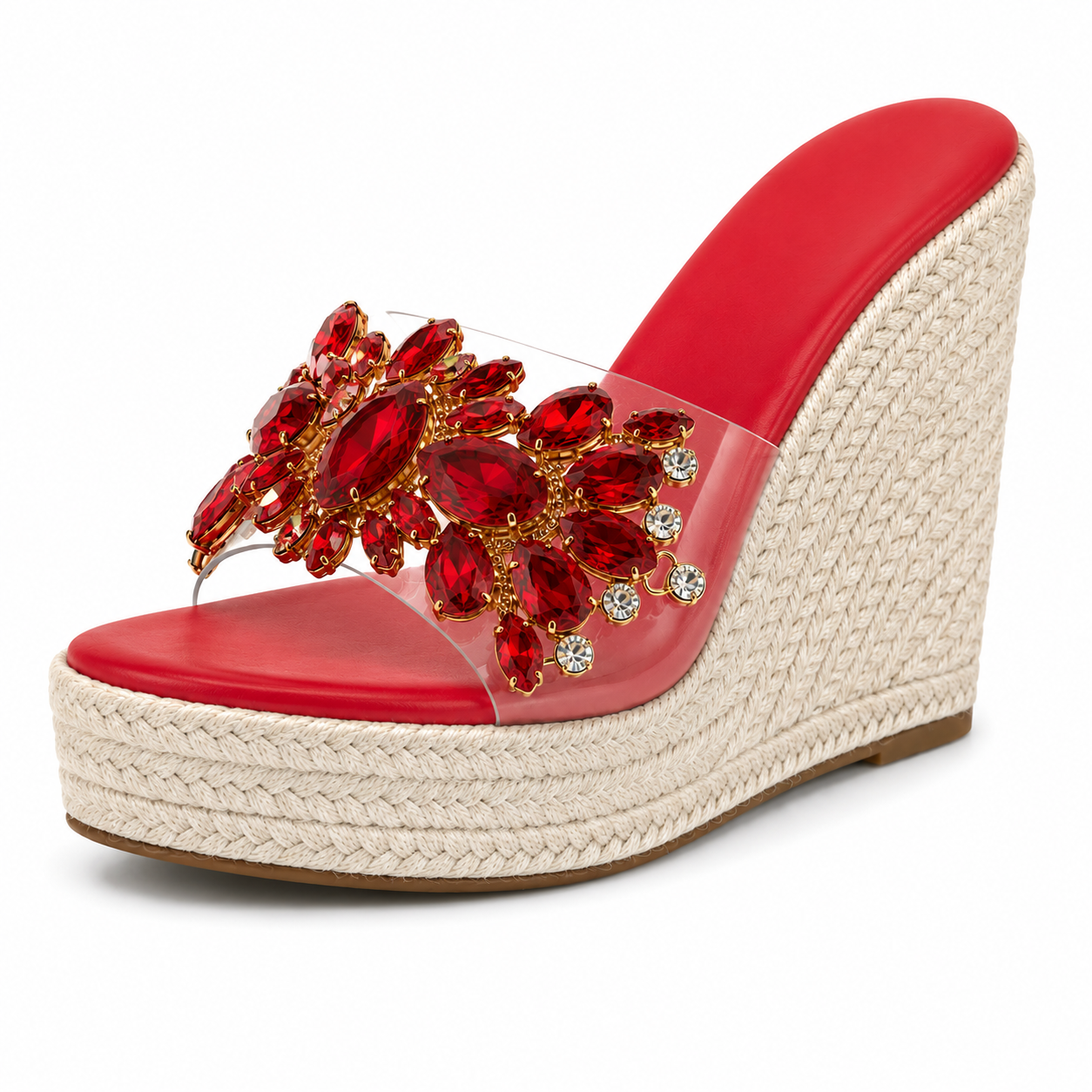 Sandalias de Cuña Riviera con Cristales
